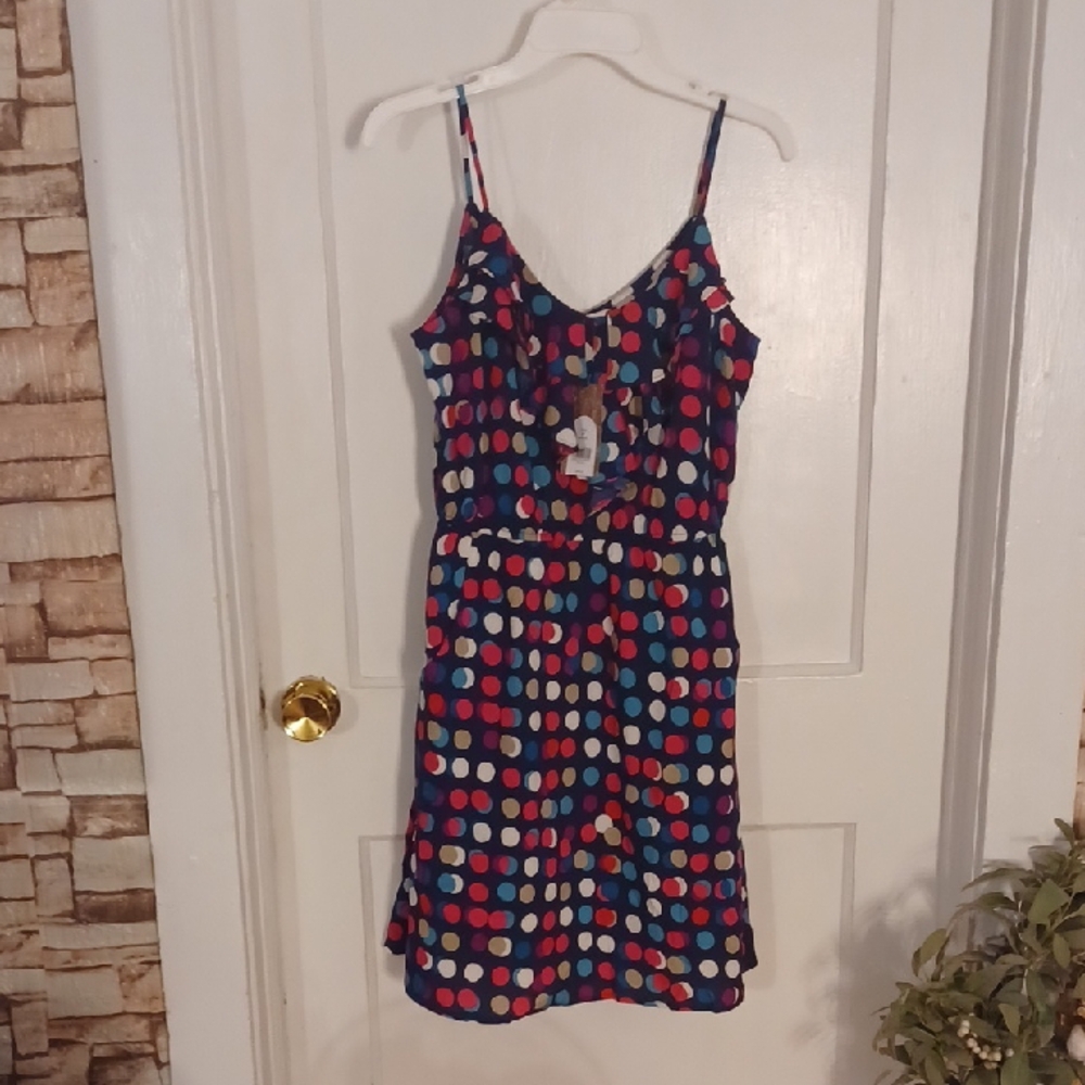 Red Camel Multicolor Polka Dot Dress Size Medium